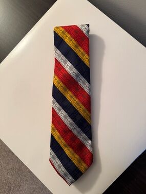 London 400 Men’s Multicolor Stripe Polyester Necktie Tie